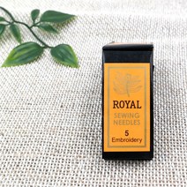 당일배송/ 로얄 자수용바늘-10개세트 3호 5호 7호/수업 공방 대량구매/ 프랑스 자수/ 골드아이바늘, 자수바늘(5호)10개