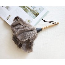 타조깃털 먼지떨이 장식청소 브러쉬 나무손잡이 먼지제거 초미세먼지청소