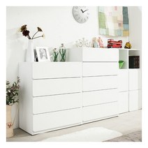 [아르스노바] 시스템 서랍장세트(화이트_4단+5단서랍장), 상세 설명 참조