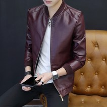 just so so 남성 레더 가을 겨울 캐주얼 칼라 재킷 주니어 PU 레더 코트