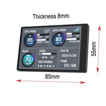 휴대용모니터 포터블 보조 3.5 인치 ips type-c 보조 화면 컴퓨터 cpu 미니, 없음