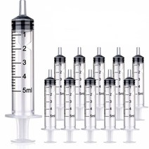 510pcs 5mL 플라스틱 주사기 수경법 분석 측정 새끼 영양소 주사기 인젝터 잉크 카트리지 애완 동물 고양이 피더, 5개