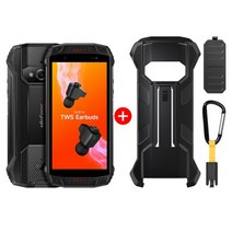 핸드폰 싸게 사는 법 ulefone armor 15 견고한 전화 android 12 내장 tws 이어 버드 스마트 폰 6600mah 128gb nfc 2 4g5g wlan 방수, 블랙 추가 케이스