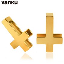 리머 Vanku 10Pcs 귀 플러그 터널 귀걸이 Cilp 크로스 무게 확장 리머 Oreja Dilataciones 펑크 피어싱, 03 gold_01 16mm
