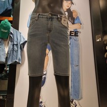 잠뱅이 여성 얇고시원한 쿨멕스 스판 연청 5부반바지 AM2DL5378 LB