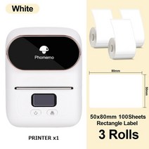 라벨 프린터 바코드 네임스티커 기계 휴대용 라벨기, wh-50x80mm 직사각형