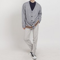 스타일에스 남녀공용 헤비빅 오버핏 3줄 라인 가디건
