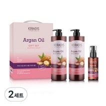 케라시스 아르간오일 샴푸 화이트머스크 1L x 2p + 세럼 100ml 선물세트, 2세트