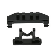 GHSHOP RC 크롤러 업그레이드 알루미늄 합금 후면 바디 쉘 마운트 지원 ​​SCX24 AXI90081 1/24 4WD RC 자동차 차량 교체, 38x12x10mm, 검정