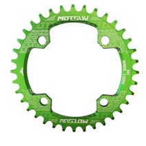 MOTSUV 104BCD 라운드 좁은 와이드 체인 링 MTB 산악 자전거 휠 32T 34T 36T 38T 크랭크 셋 치아 플레이트 부품, CHINA_34T, Green Round