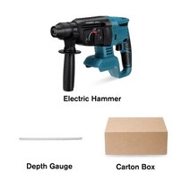 6200rpm 28mm 브러시리스 로터리 해머 충전식 전동 드릴 무선 임팩트 Makita 18V 배터리 용 4 가지 기능, CHINA, Carton Box
