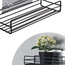 마이몰12 벽 부착식 철제 와이드 선반 블랙 메탈릭선반 벽면진열대