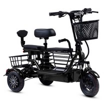 세발 삼륜 전동 자전거 전기 경량 노인 성인용 배달용, 상세 페이지 참고, 2인승 8A 리튬 배터리 30km