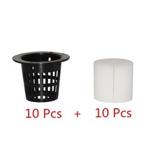 수경 화분 재배 스펀지 스타터 원예 부자재 키트 매쉬 포트 Soilless 수경 보육 냄비 흙이 없는 재배 복제, 04 Black