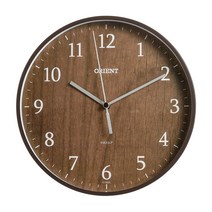 오리엔트 우드패턴 인테리어벽시계 2종, 내츄럴다크우드, OT692L