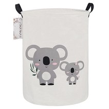 FANKANG 보관 바구니 방 바구니 캔버스 세탁 접이식 방수 PE 코팅 대형 및 사무실 침실 옷 장난감용(전체 공룡), Koala