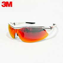 3M 보안경 AP300SG 레드 미러 눈 보호 아웃도어 UV 차단 레저 김서림 방지 코팅 렌즈 교체 가능 실내작업 선글라스