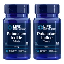 라이프 익스텐션 요오드 칼륨 포타슘 아이오딘 다시마 정제 130mg 14정제 X 2통