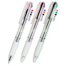 제노 0.38mm 3색 볼펜 유성펜 초저점도 멀티펜 볼펜, RB-블랙_블루_레드
