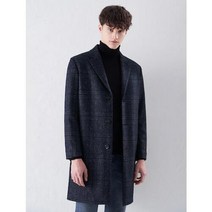 로가디스 로가디스 네이비 이태리 울 혼방 팬시 체크 싱글 코트 (RX1930PL4R)