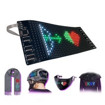 DJ 장비 컨트롤러 모션 디제잉RGB 유연한 LED 디스플레이 라이트 업 스크롤링 DJ 장비 장식 천 모자 가방, 한개옵션0