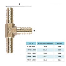 호스닛플 - 신주 호수용 T형 8mm(외경) 9.5mm(외경) 11mm(외경) 13mm(외경) 사이즈선택, 외경11mm