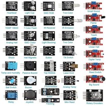 아두이노 코딩 키트 작품 입문용 45 Sensor Assortment Kit 37 센서 키트 Arduino Raspberry pi 용 스타터, 02 37 pcs plastic bag