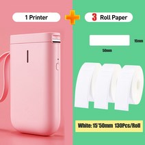 날인기 Niimbot D11 미니 무선 라벨 프린터 블루투스 열 태그 잉크리스 사무실 홈, 06 PK 3 White Labal L