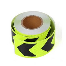 반사스티커 안전경고 테이프 화살표 교통안전 10cm, 화이트 레드 10cm x 3m