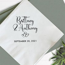 맞춤 디자인 파티 냅킨 생일 웨딩 테이블 장식 종이 텍스트 색상 100pcs, White Printing, Mint Blue Paper