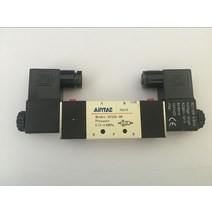 공압 부품 Airtac 공기 공압 솔레노이드 밸브 4V220-08 5 방향 2 위치 1/4 "알루미늄 합금 내부 E DC, 02 DC24V