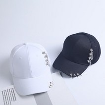 2개 체인 야구 모자 피어싱 썬캡 스냅백 여성 남성 볼캡 군모