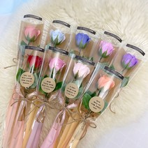 둥둥플라워 비누꽃 한송이 꽃다발 입학식 졸업식 수료식 시상식 행사 꽃선물, 핑크 장미