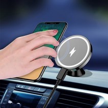 대쉬보드 거치대 삼성 샤오미 폴드3 아이폰 13 12 11 차량용 호환 무선충전기 스파크 카니발 쏘렌토 미니쿠퍼 핸드폰 차량용 무선 충전기 브래킷 마그네틱 회전식 대시보드 거치대, 블랙 아울렛 Type-c