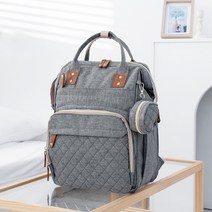 포그망 스마트 기저귀가방 백팩 보온보냉 USB 육아 아기짐가방, 그레이-스마트기저귀가방