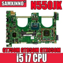 N550JK ASUS N550 N550JV N550JX 노트북 마더 보드 I5 I7 CPU GT750M 850M X950M 비디오 메모리 메인 100%, GTX950-V2G I7-4th HQ