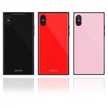 기타 바보사랑[키스맥]스퀘어 글라스 케이스(아이폰X)[무료배송], 레드