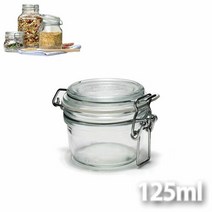 이탈리아 보르미올리 밀폐유리병 125ml 고리압축형