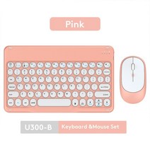 블루투스 키보드 블루투스 키보드 마우스 프랑스어 아랍어 스페인어 Teclado Sem Fio 안드로이드 윈도우 iPad 전화 태블릿 무선, 한개옵션2, 07 pink keyboard mouse, 한개옵션1