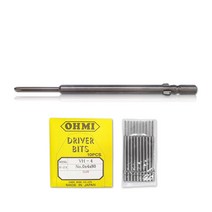 전동드라이버 비트 OHMI VH-4 0X4X80 (2X20) 10개 원형4mm