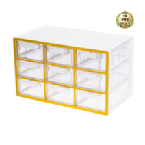 라이브잇 시스맥스 시스템 멀티 9단 박스, 옐로우, 10세트