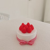 딸기 케이크 석고방향제 DIY 키트 만들기 세트, 레드, 화이트싸봉