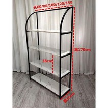 물품진열대 모자 쇼핑몰 가방 신발 고급 진열선반, M.블랙-100x35x170