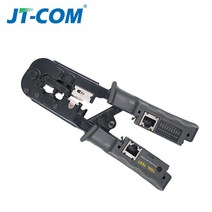 랜통신 케이블 도구 새로운 2 in 1 다기능 rj45 네트워크 lan 케이블 크림퍼 플라이어 절단 도구 케이블 테스터 케이블 플라이어 6p8p 와이어 커터 테스터, 한개옵션0
