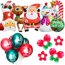 ㅣ제우스ㅣ크리스마스 은박풍선 장식 성탄절 풍선 컬링리본 루돌프 양말 트리 케이크 해피뉴이얼 인쇄, 32.메리크리스마스은박가랜드