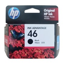 HP 46 CZ637AA CZ638AA 잉크 2020hc 2520hc HP2529 HP4729, 검정(CZ637AA), 1개