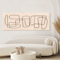 더 아트 컴퍼니 와이드 추상화 대형 그림 24종 모던 인테리어 감성 미드센추리 액자 바우하우스 추상화액자 거실대형액자 회의실 호텔로비 카페, 10. 심플 드로잉