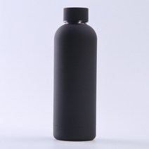 잔새로운 스타일의 진공 플라스크 스테인레스 스틸 휴대용 보온병 찻 물병 큰 배꼽 컵, 500ml, 검은 색
