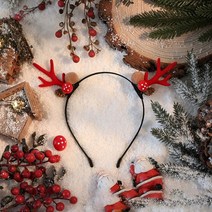 크리스마스 머리띠 루돌프 사슴뿔 연말파티 생일파티 파티용품, 눈사람 집게핀