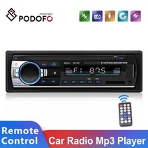 노래 뮤직 음악 MP3 플레이어 podofo car radio 스테레오 디지털 블루투스 자동차 mp3 60wx4 fm radio 스테레오 오디오 usbsd with in aux, 고속 충전 없음, 1개